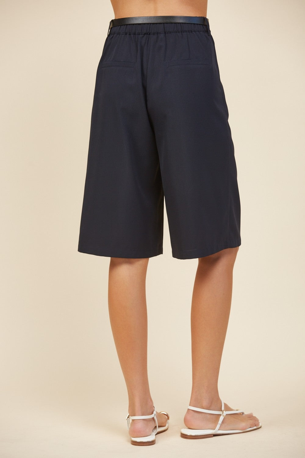 Pleated Jorts With Belt
