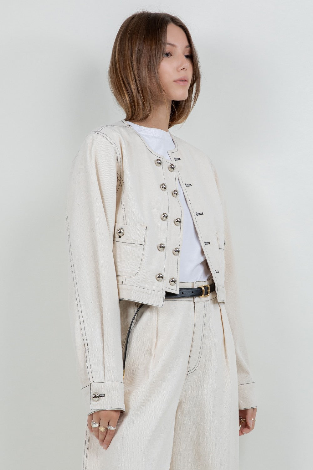 Washed Crop Top Jacket