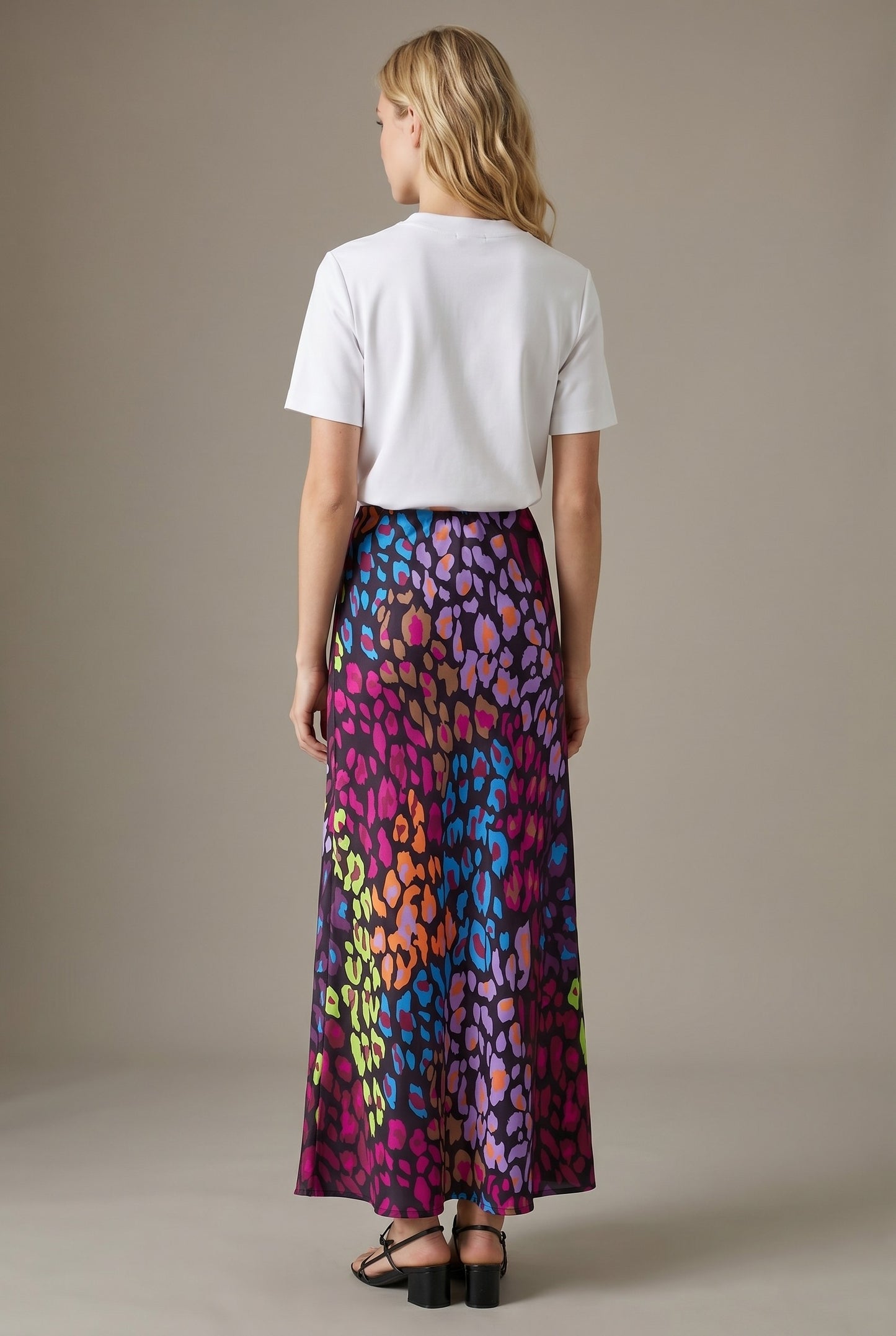 Cheetah Satin Skirt