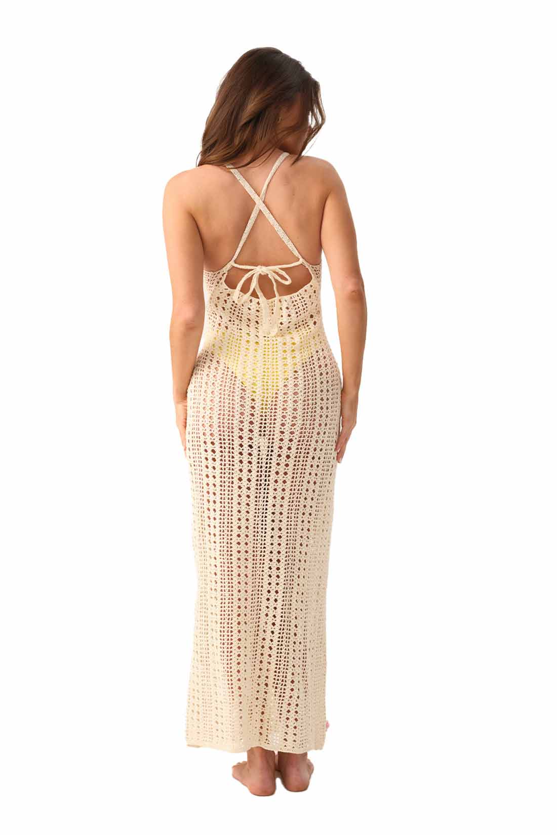 Natural- Lucy Flower Cover Up