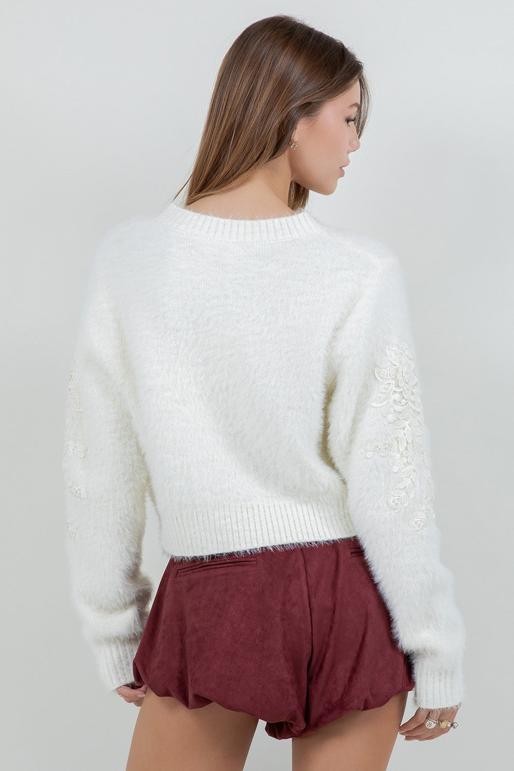 White Knitted Cardigan
