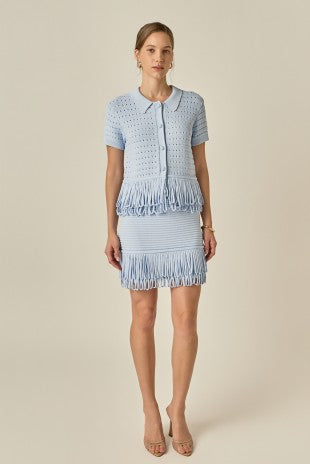 Sky Blue Knitted Top