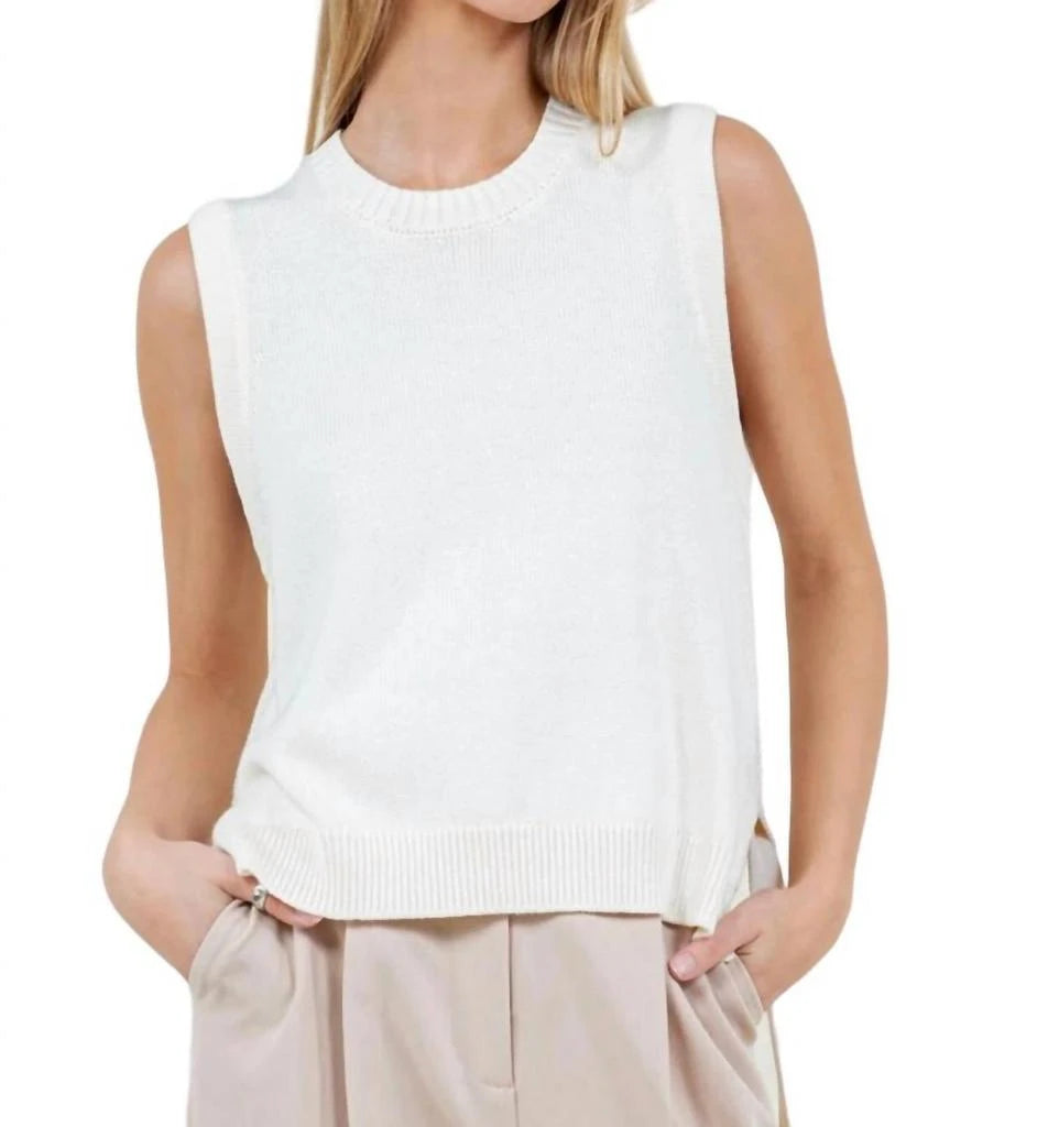 Knitted Back Detaile Top