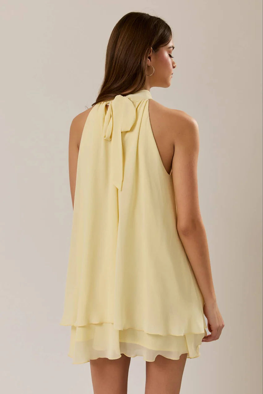 Golden Hour Halter Dress