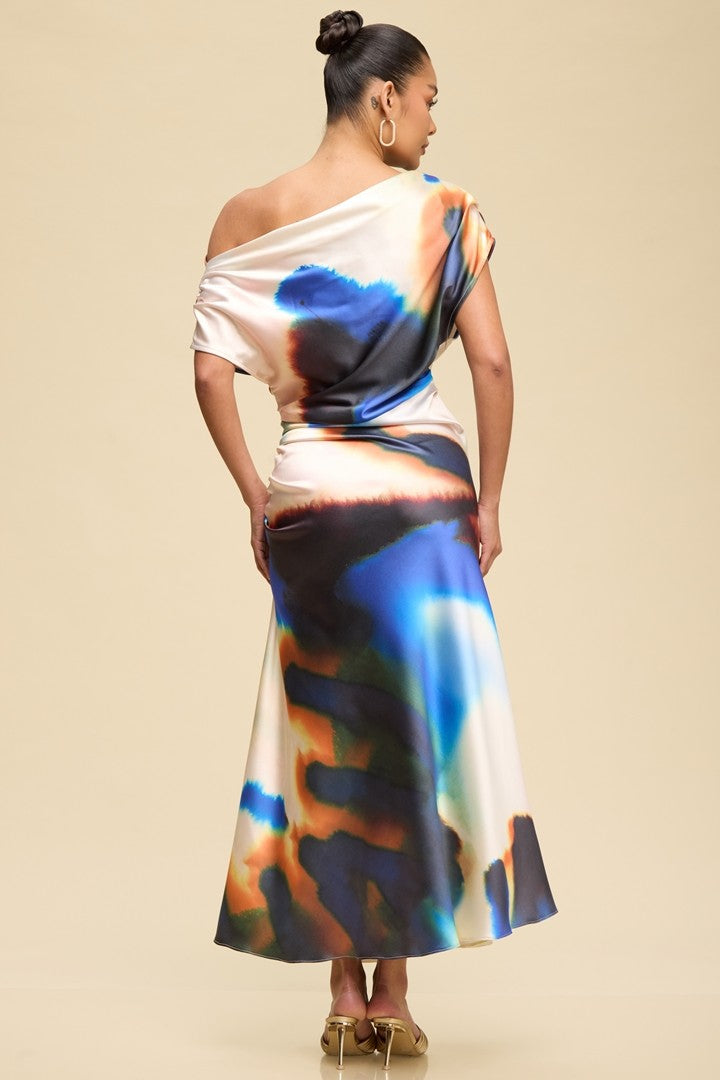 One Sholder Ruched Dress