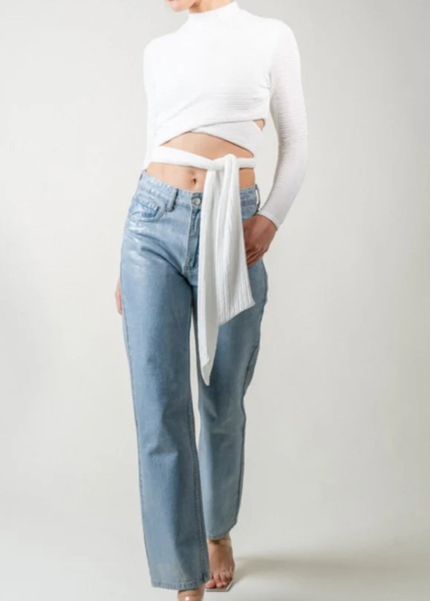 Wrap Long Sleeve Top