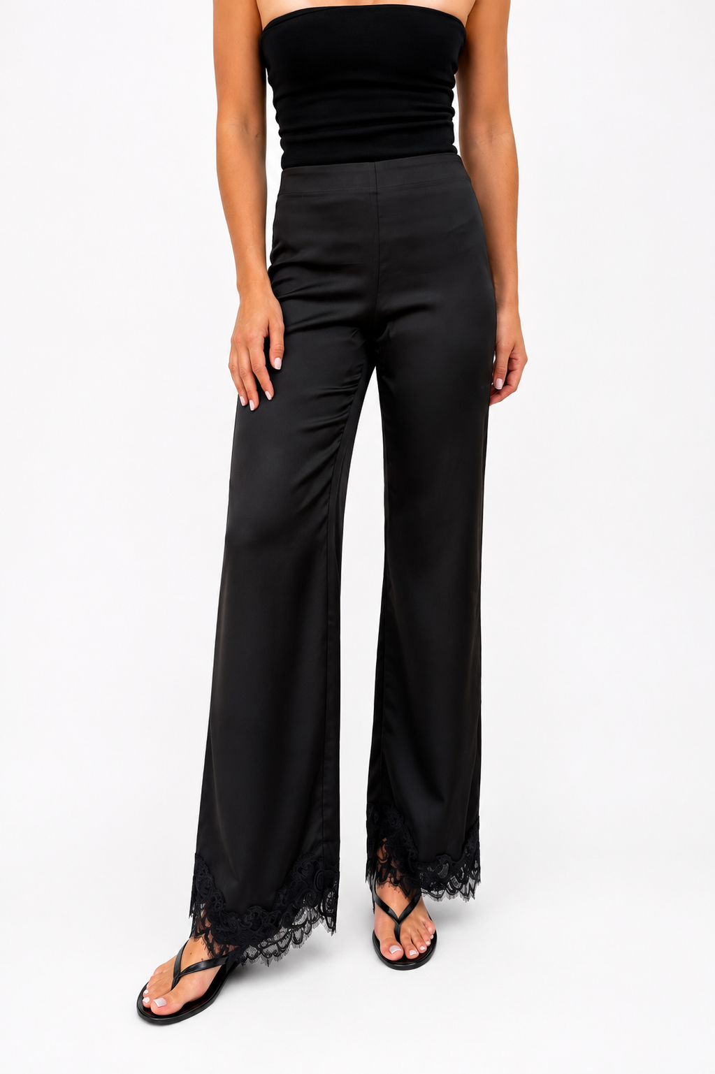 Lace Straight Leg Pants