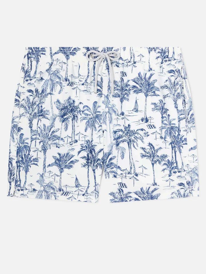 Palm printed swim