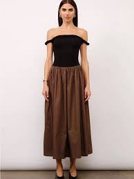 Brown and black dress