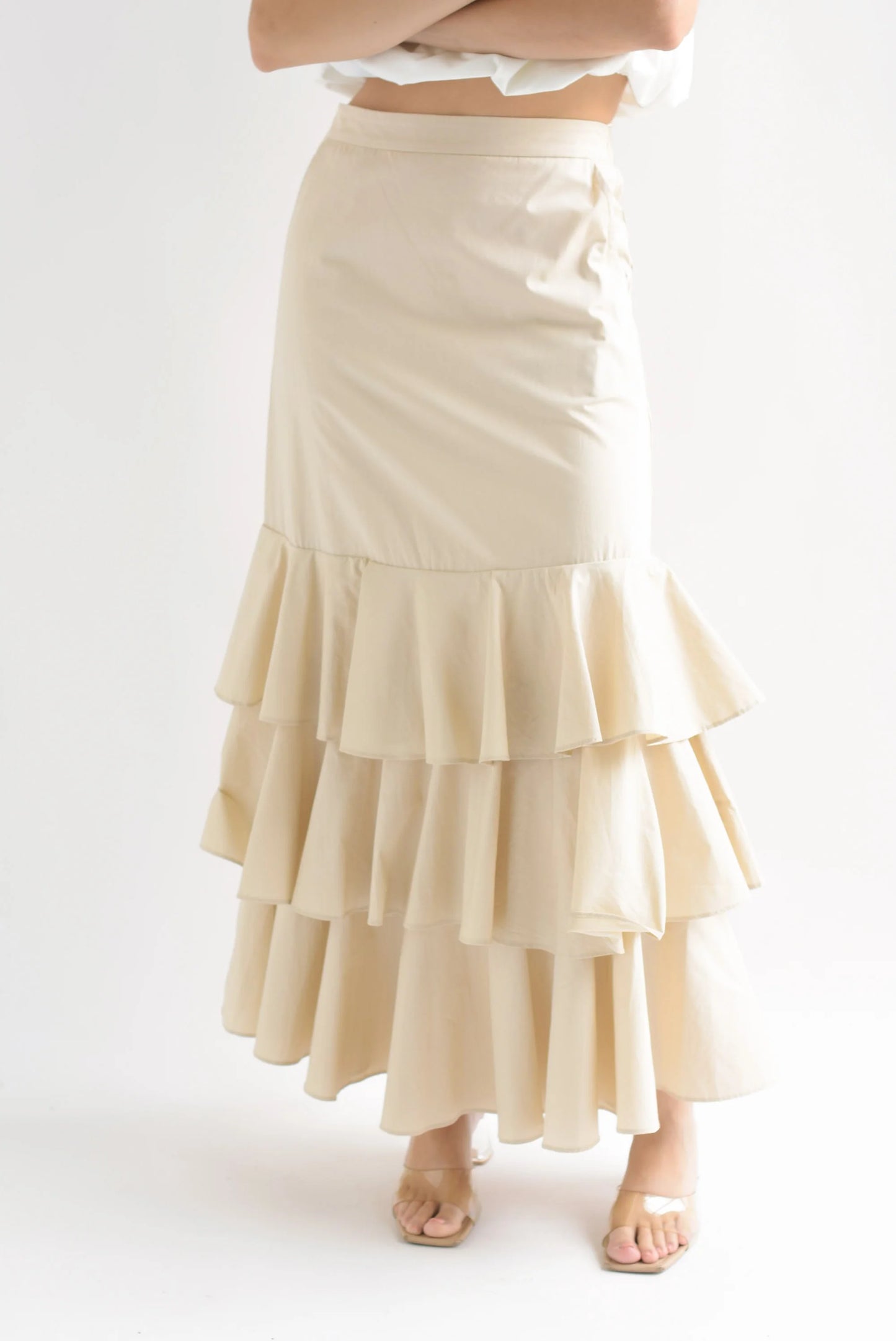 Cream skirt