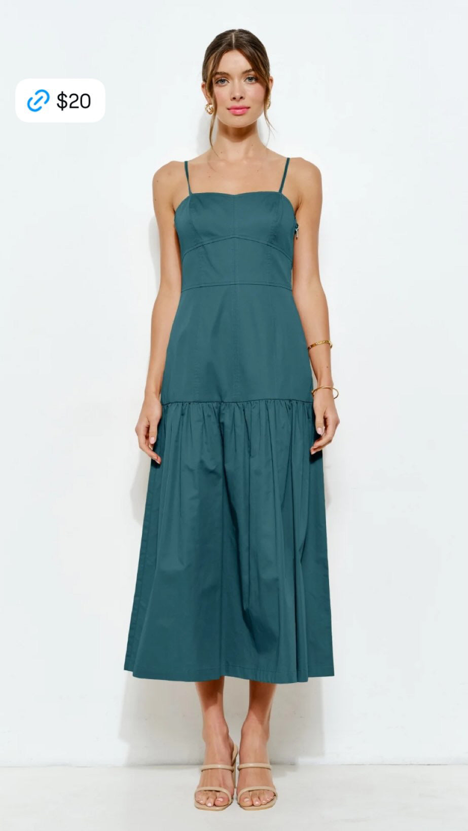 Teal mini dress