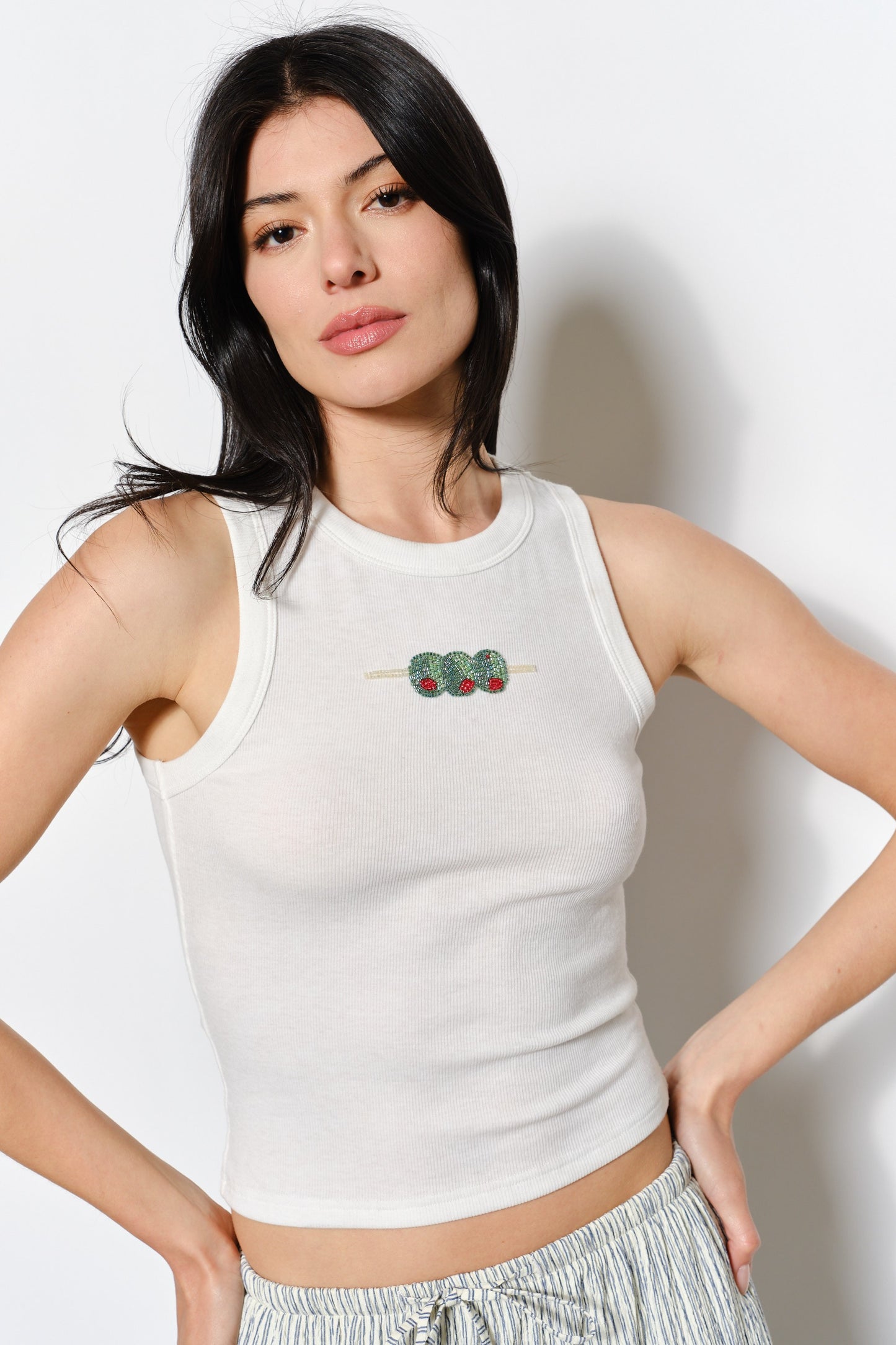 Olives Beaded Tank