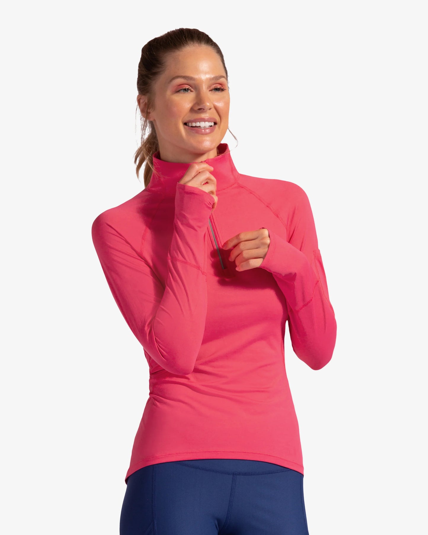 WOMEN'S MOCK ZIP TOP RASHGUARD