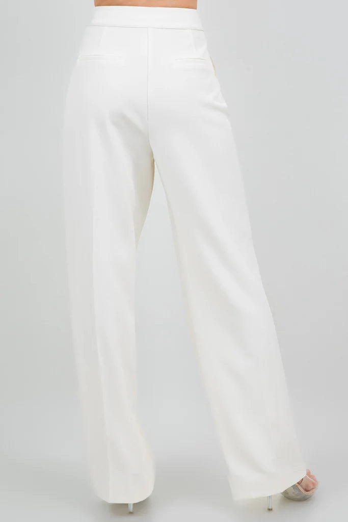 Pleated Wrap Over Trousers