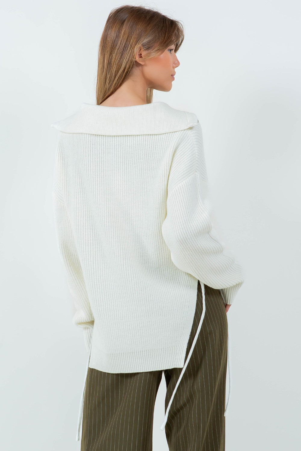Carol Knitted Zip Up Top
