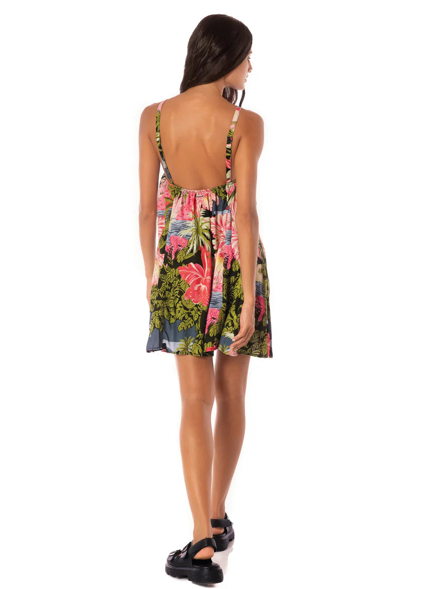 Neo Hawaiian Lusine Short Dress