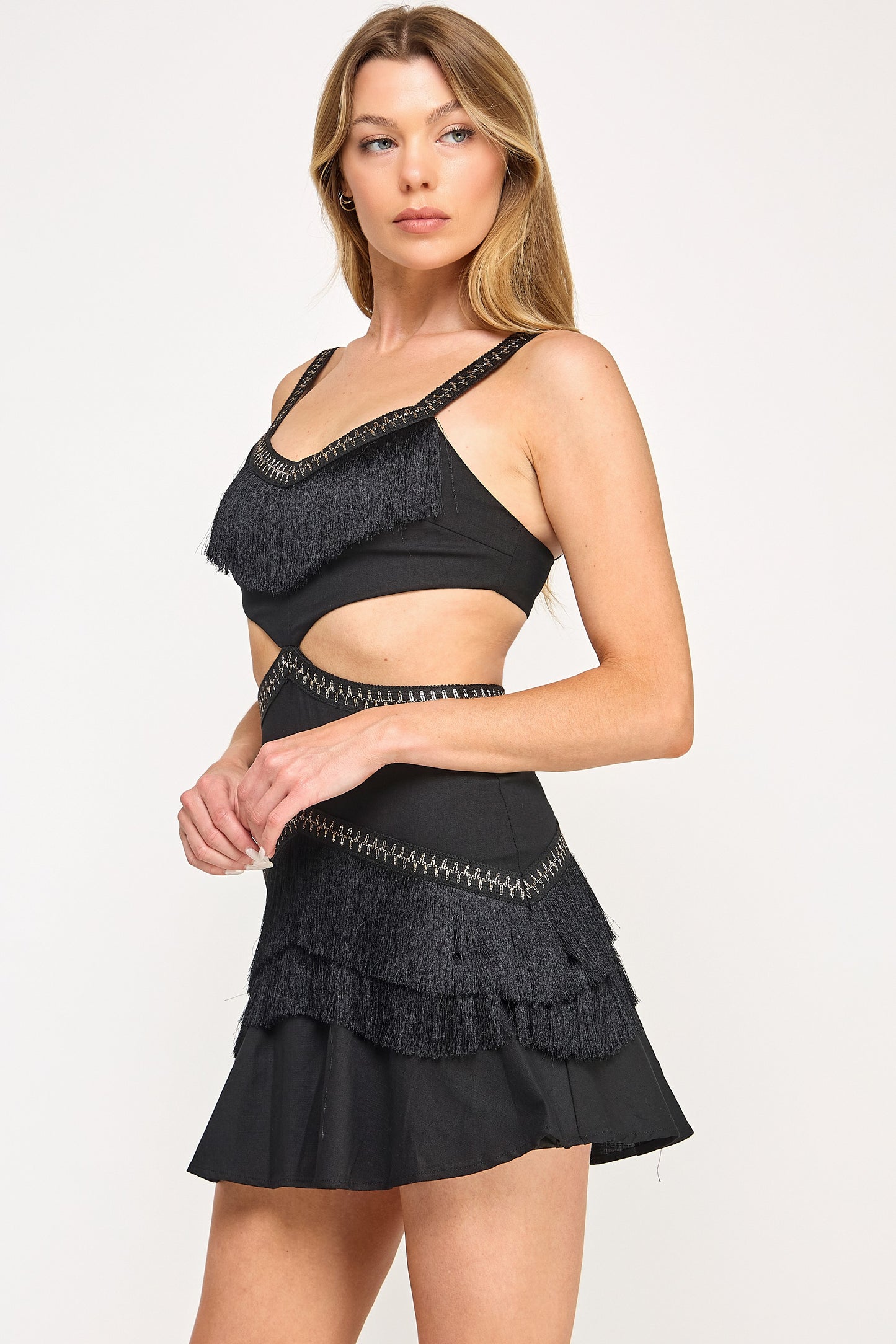 Ruffle Cutout Dress