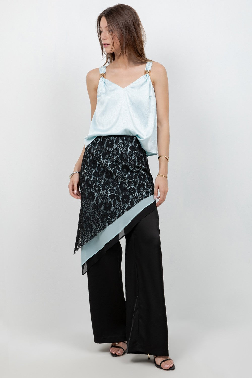 Lace Asymmetrical Skirt