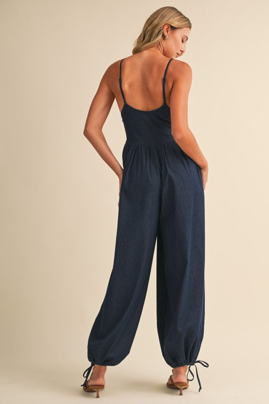 Denim Corset Jumpsuit