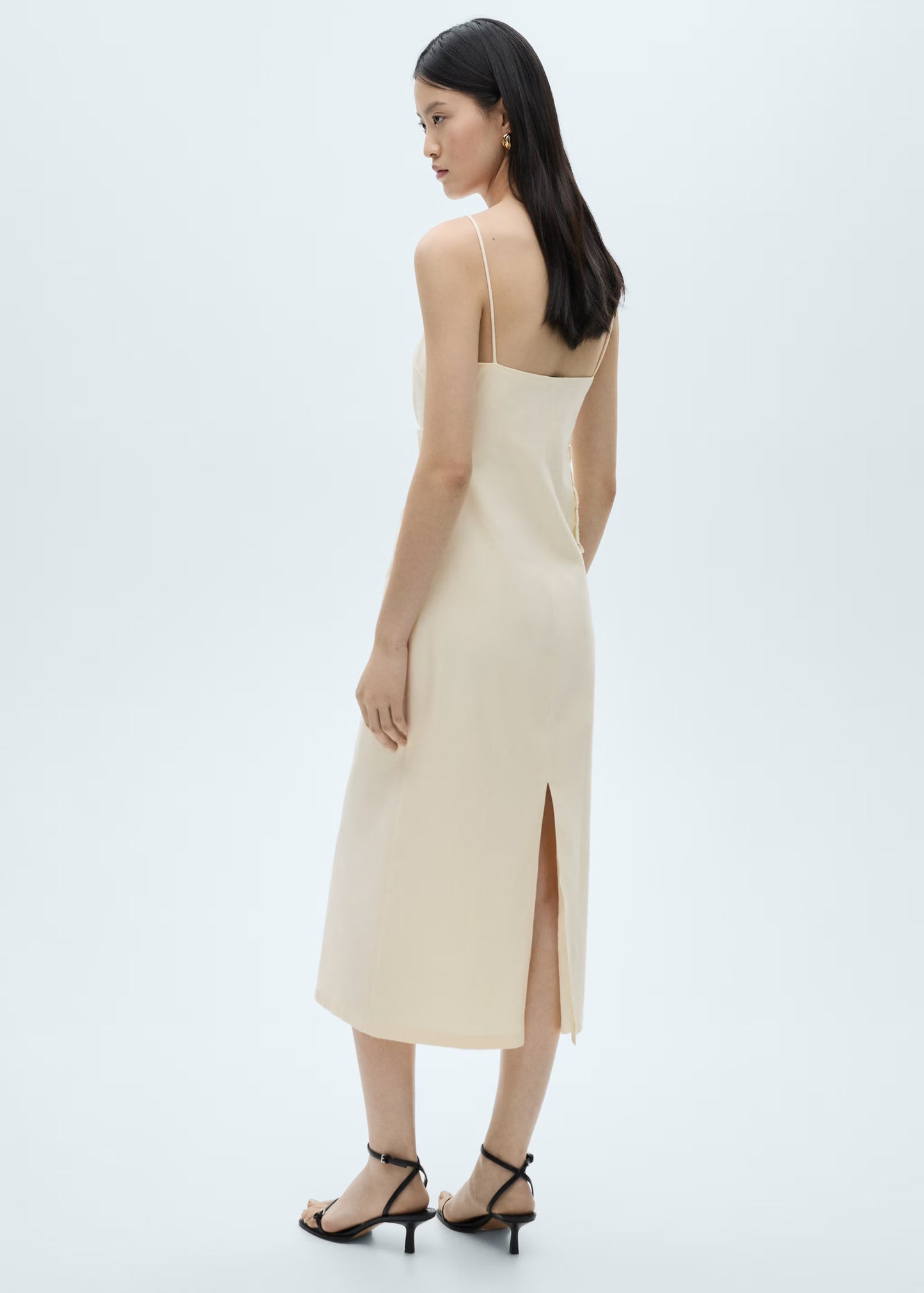 Side Crochet Medallion Midi Dress