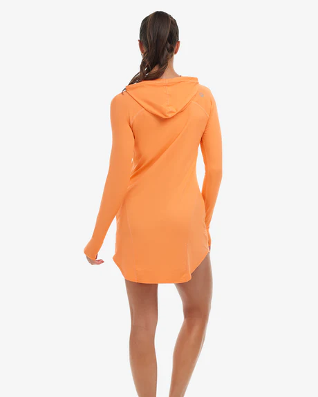 TANGERINE WOMEN'S HOODIE DRESS RELAXED