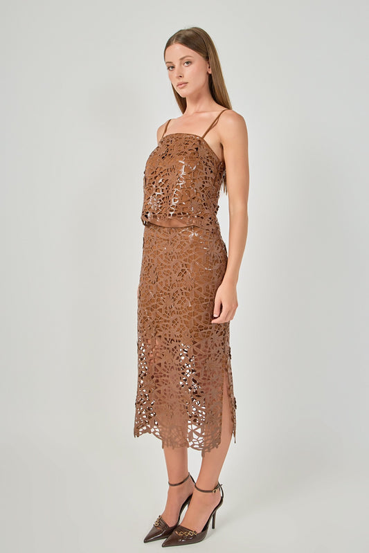 Sequin Floral Lace Set