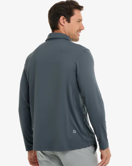 SMOKE MEN'S LONG SLEEVE COLLARED SHIRT