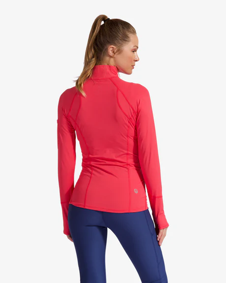 WATERMELON WOMEN'S MOCK ZIP TOP