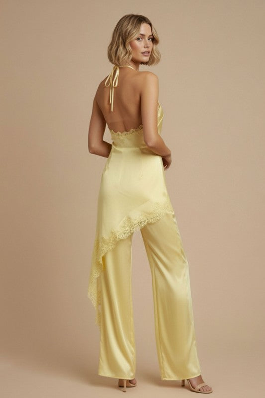 Lace Halter Jumpsuit