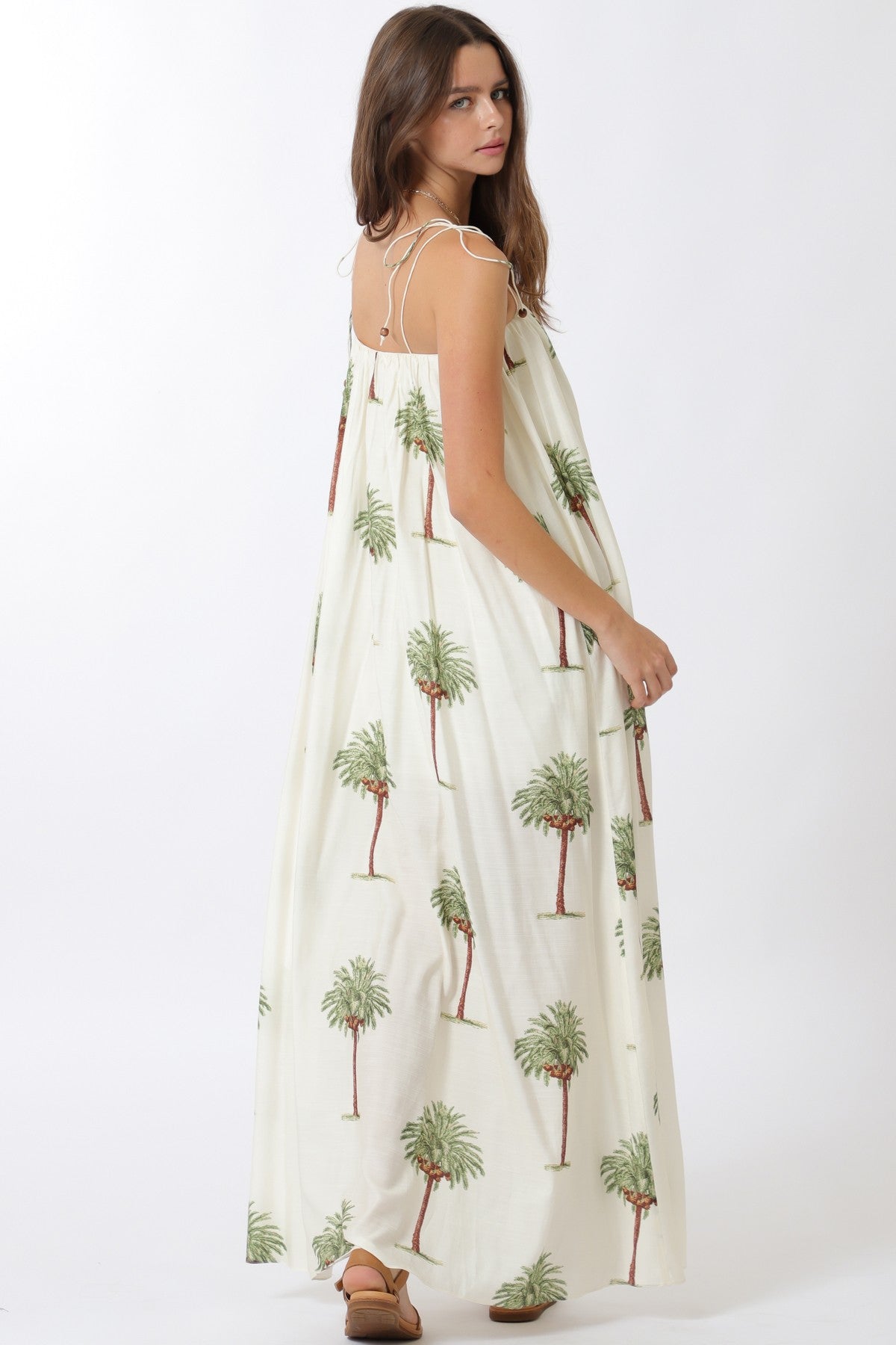 Tie Shoulder Maxi Dress