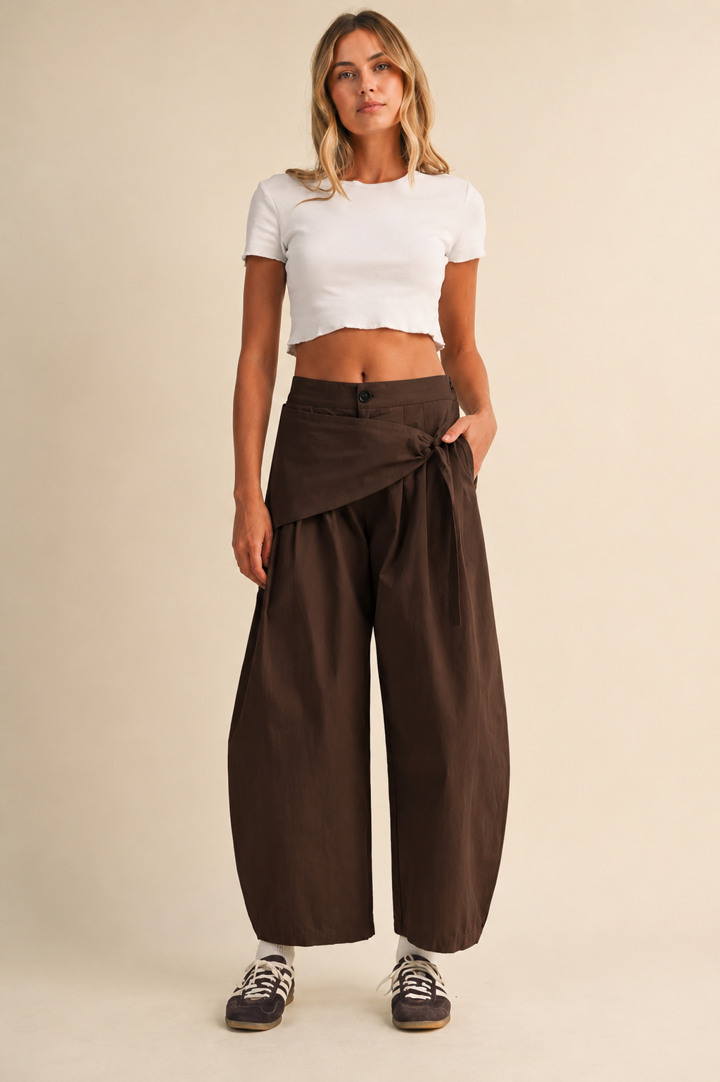 Sarong Detail Trouser