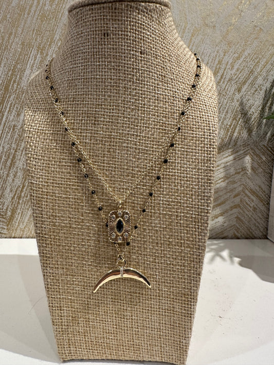 Lunar Horn Necklace