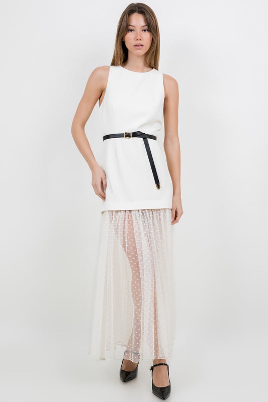 Polka Dot Mesh Dress