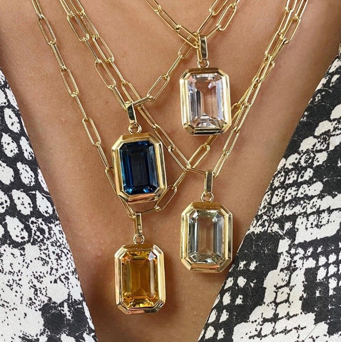 Square Crystal Necklace