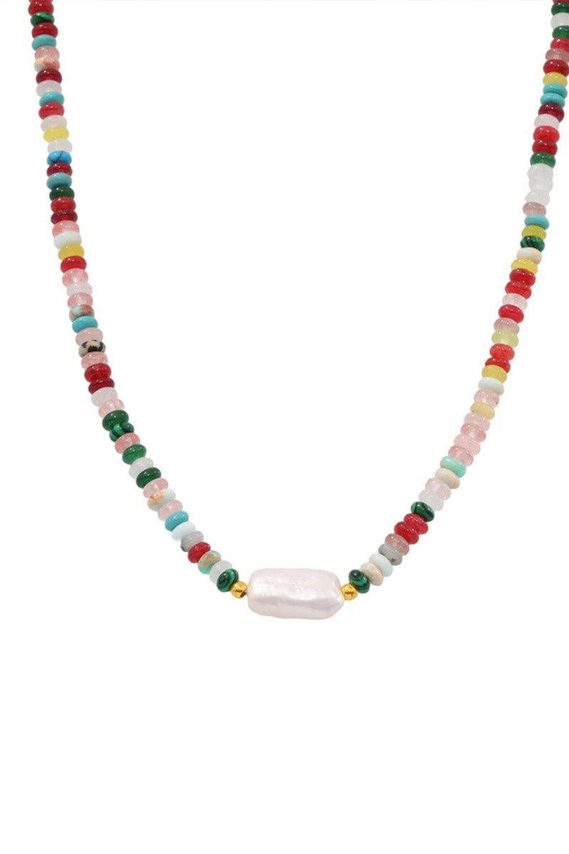 Beaded Pearl Necklace