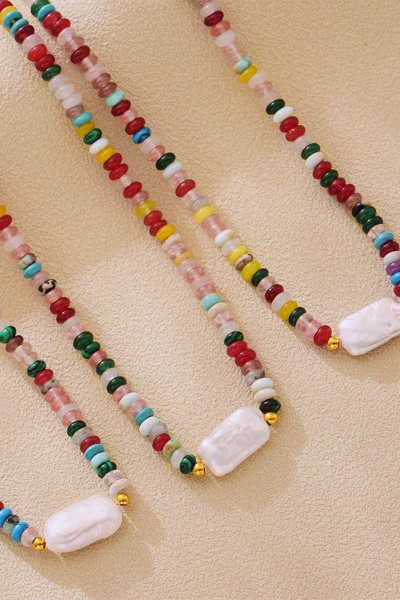 Beaded Pearl Necklace