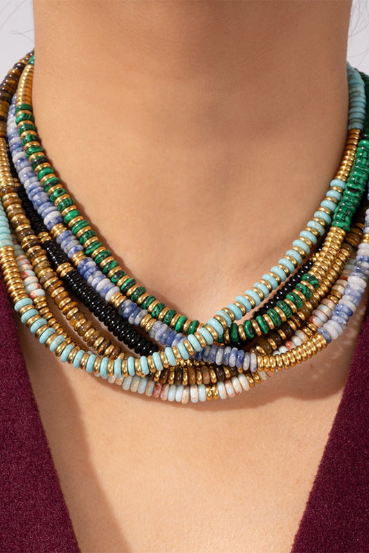 Natural Stone Beaded Necklace