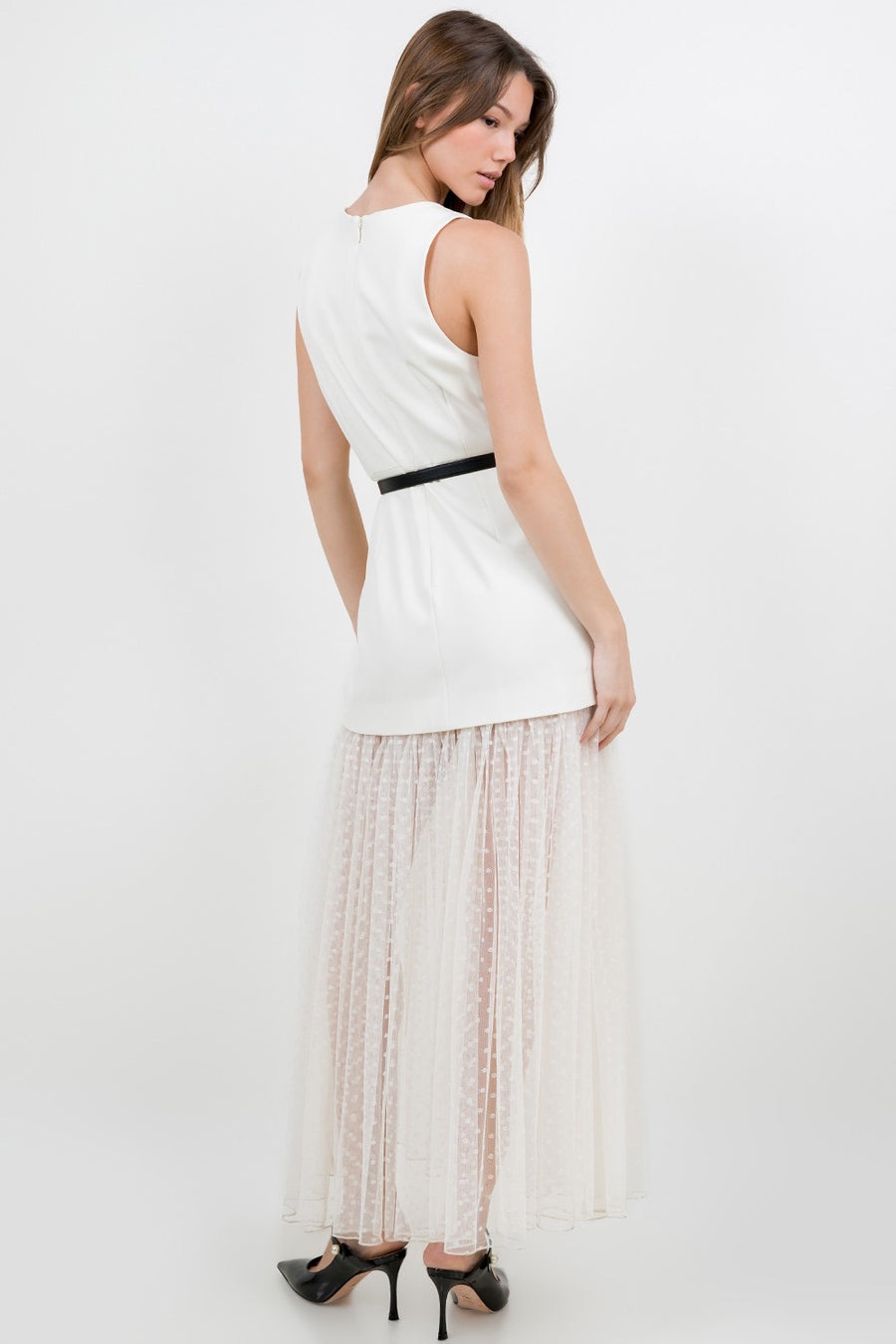 Polka Dot Mesh Dress