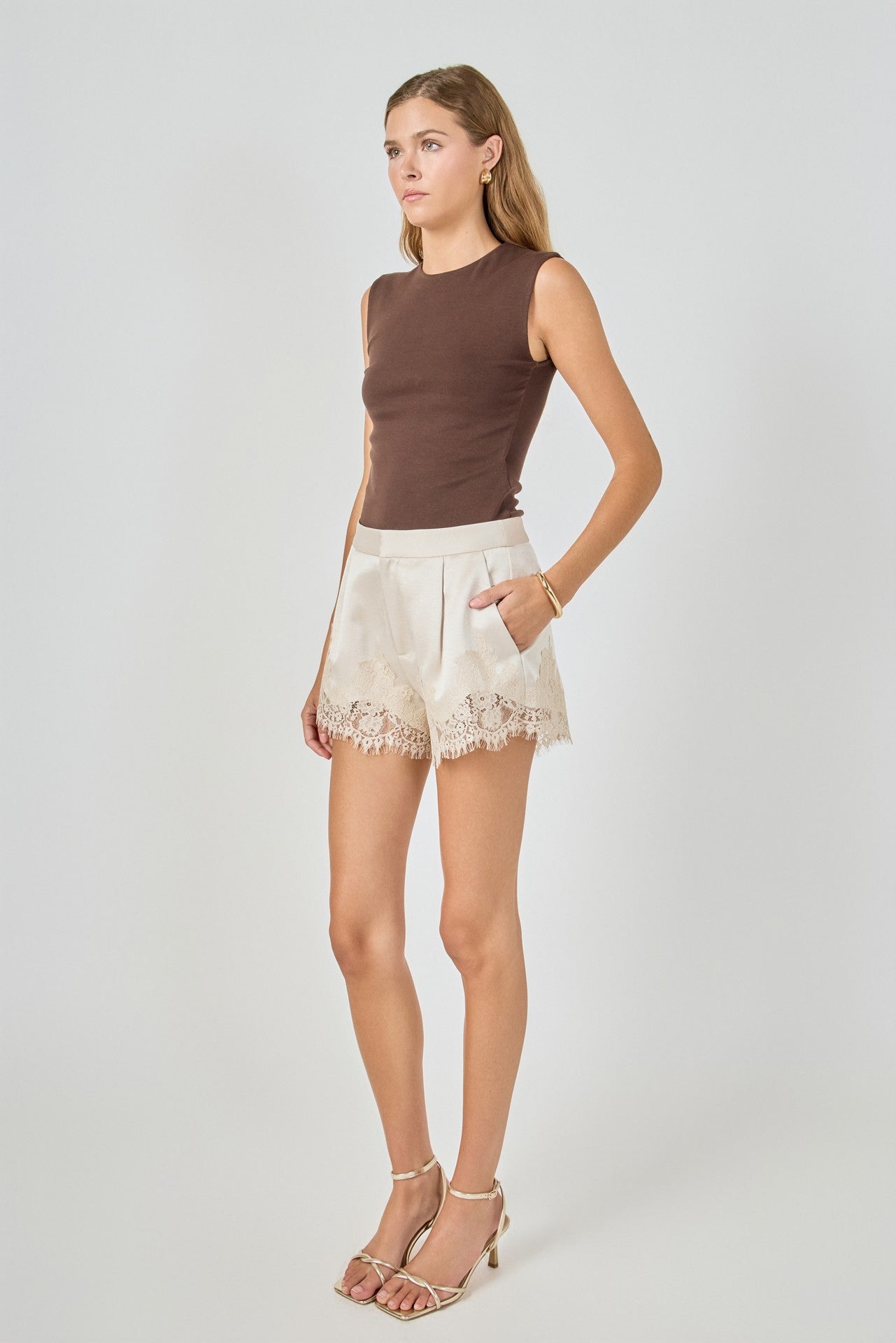 Champagne Lace Short