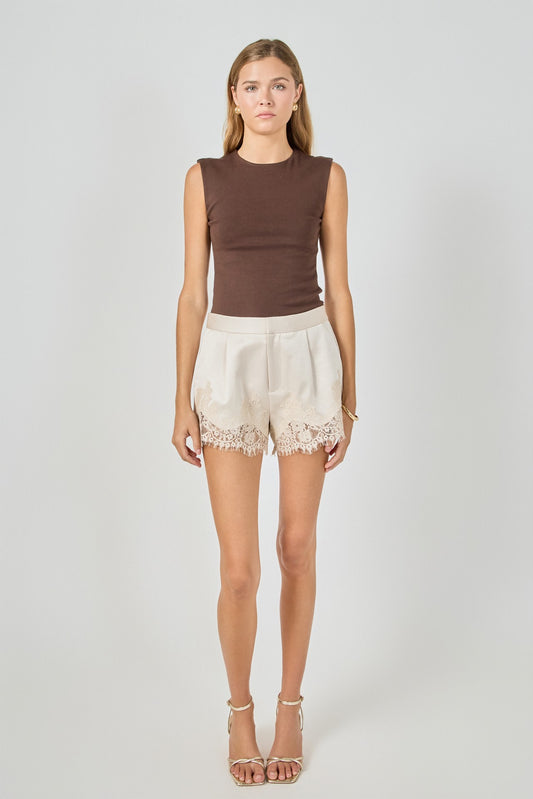 Champagne Lace Short