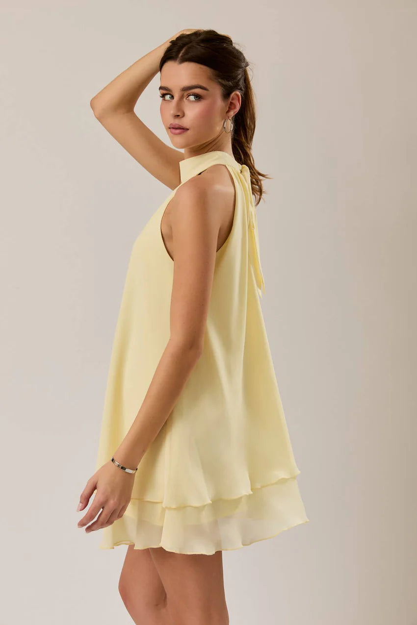 Golden Hour Halter Dress