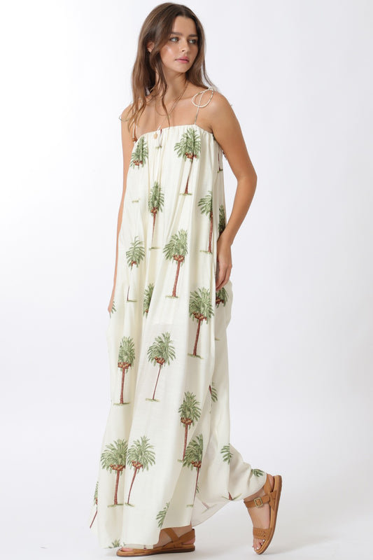Tie Shoulder Maxi Dress