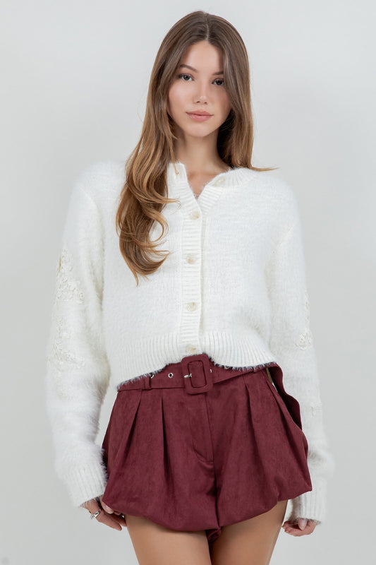 White Knitted Cardigan