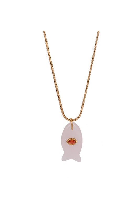 Stone Fish Necklace