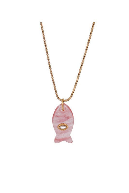Stone Fish Necklace