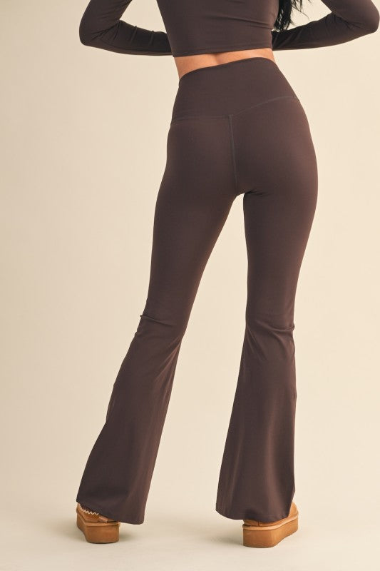 High Waist Crossover Flare Legging