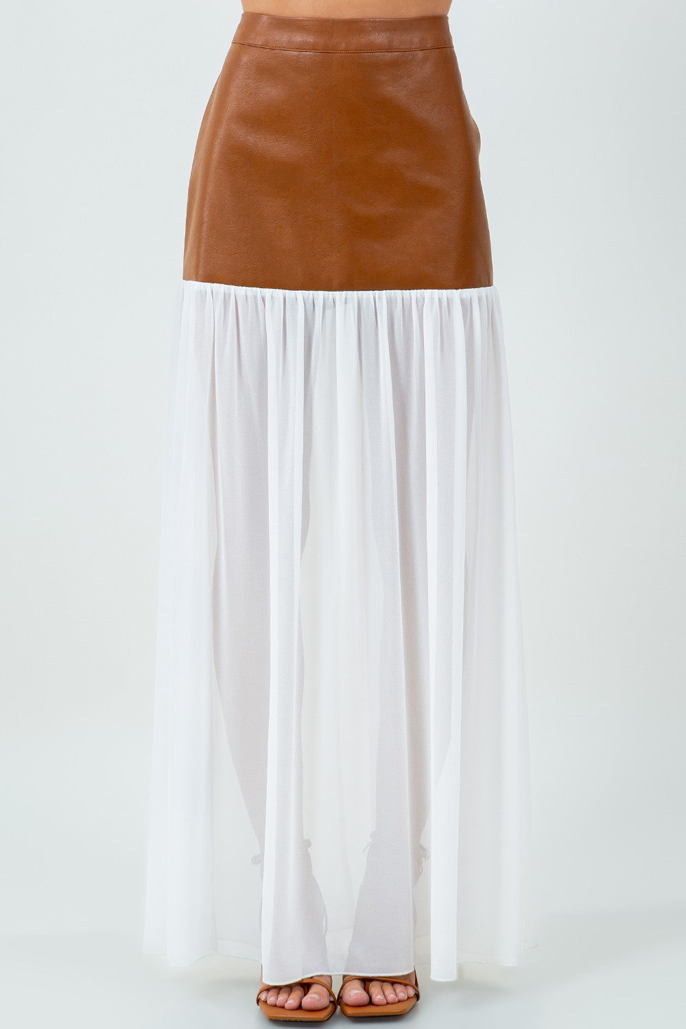 Camel Maxi Skirt