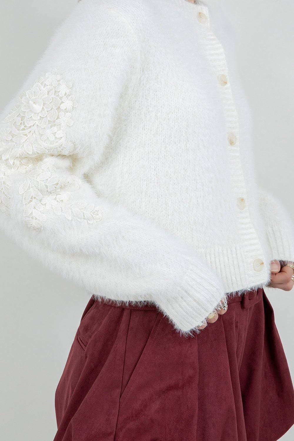 White Knitted Cardigan