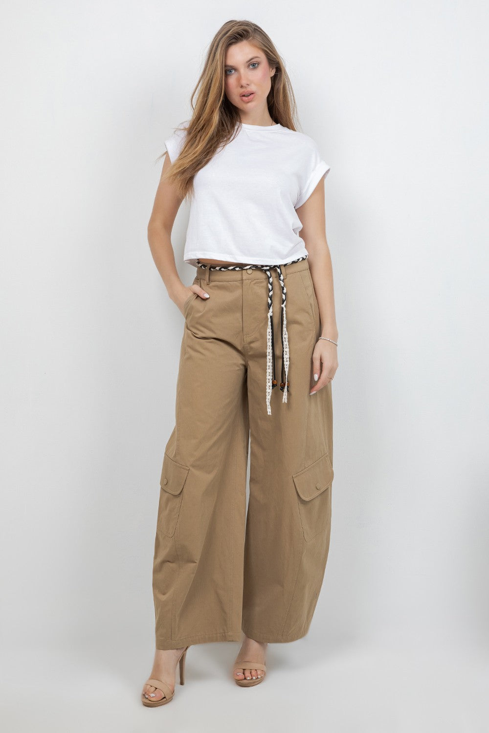 Barrel Trousers With Belt