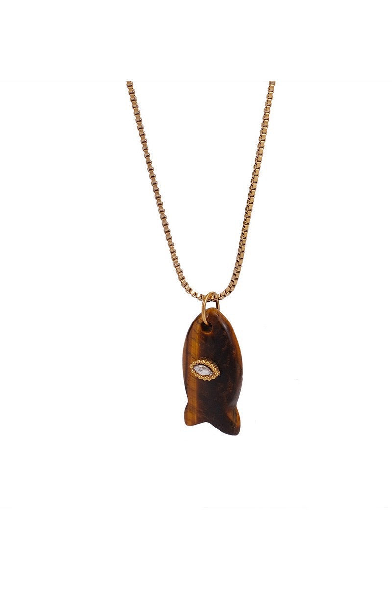 Stone Fish Necklace